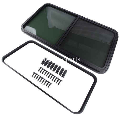 Black rectangular window - rectangular, rv